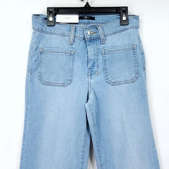7 For All Mankind Dojo Tailorless Flare Leg Jean Size 25 Slim Evolution